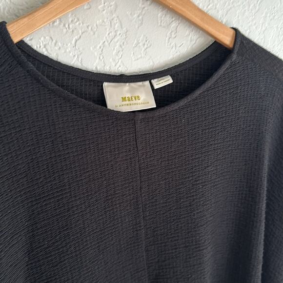 Maeve Anthropologie Stretchy Black Dolman Sleeve Gauzy Viscose Top Small - Picture 5 of 7